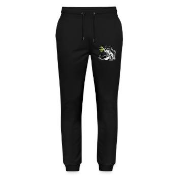 Pêche Sportive Black Bass Nautisme Lune Vintage - Pantalon de jogging bio MOVER Stanley/Stella unisexe - noir - Devant - Marisol (170cm) & Nik (191cm)