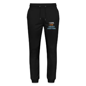 I came. I saw. I regret everything. Introvert - Stanley/Stella Mover Unisex Organic Jogging Trousers - black - Front - Marisol (170cm) & Nik (191cm)