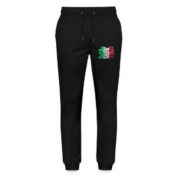 Italie Vintage Drapeau - Pantalon de jogging bio MOVER Stanley/Stella unisexe - noir - Devant - Marisol (170cm) & Nik (191cm)