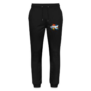Airplane - Stanley/Stella Mover Unisex Organic Jogging Trousers - black - Front - Marisol (170cm) & Nik (191cm)