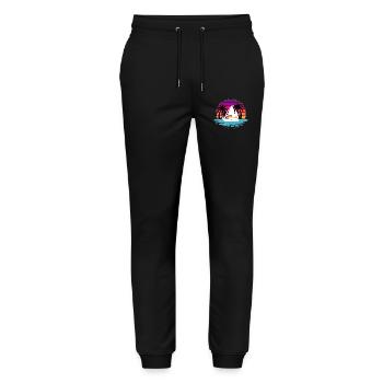 Segeln Segler Segelboot - Stanley/Stella Unisex Bio Jogginghose Mover  - Schwarz - Vorne - Marisol (170cm) & Nik (191cm)