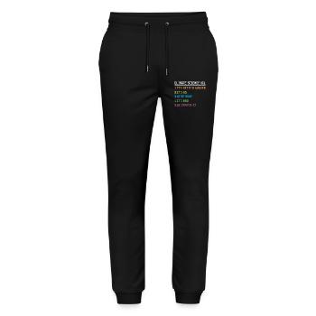 Science March Earth Day Climate Change Scientists - Stanley/Stella Mover Unisex Organic Jogging Trousers - black - Front - Marisol (170cm) & Nik (191cm)