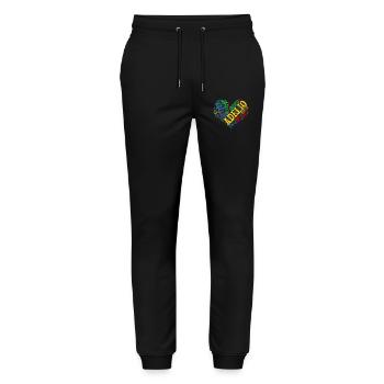 Adelio t-shirt t-shirt word cloud gift idea - Stanley/Stella Mover Unisex Organic Jogging Trousers - black - Front - Marisol (170cm) & Nik (191cm)