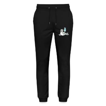 Poisson phoque - Pantalon de jogging bio MOVER Stanley/Stella unisexe - noir - Devant - Marisol (170cm) & Nik (191cm)