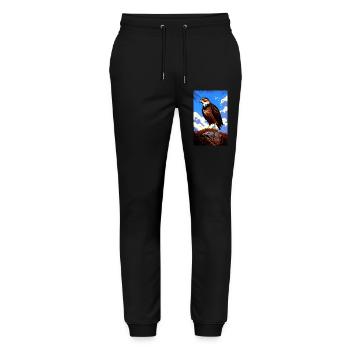 Eagle | Birds | Freedom | Animals - Stanley/Stella Mover Unisex Organic Jogging Trousers - black - Front - Marisol (170cm) & Nik (191cm)
