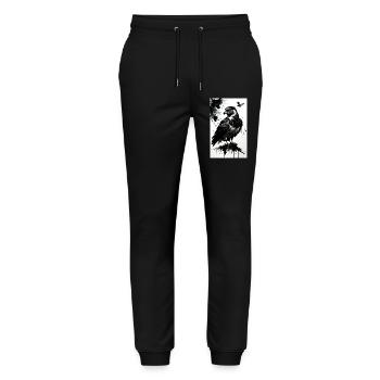 Adler | Vogel | Freiheit | Tiere - Stanley/Stella Unisex Bio Jogginghose Mover  - Schwarz - Vorne - Marisol (170cm) & Nik (191cm)