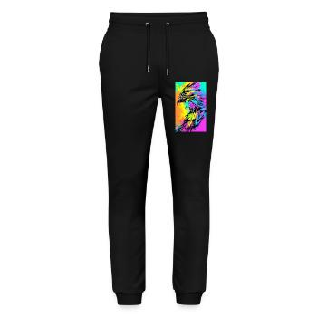 Eagle | Birds | Freedom | Animals - Stanley/Stella Mover Unisex Organic Jogging Trousers - black - Front - Marisol (170cm) & Nik (191cm)