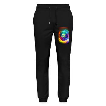 Mystisches Symbol | geheimnisvoll | Symbol - Stanley/Stella Unisex Bio Jogginghose Mover  - Schwarz - Vorne - Marisol (170cm) & Nik (191cm)