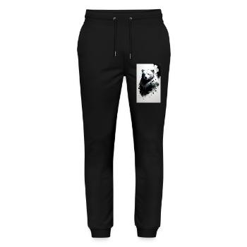 Strong as a bear: Your style, your ferocity - Stanley/Stella Mover Unisex Organic Jogging Trousers - black - Front - Marisol (170cm) & Nik (191cm)