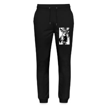 Adorable Deer - Stanley/Stella Mover Unisex Organic Jogging Trousers - black - Front - Marisol (170cm) & Nik (191cm)