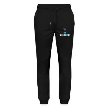LGBT Pride Month - Transgender. Be Yourself - Stanley/Stella Mover Unisex Organic Jogging Trousers - black - Front - Marisol (170cm) & Nik (191cm)