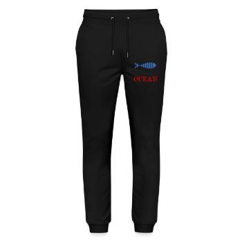 FISH. APRIL FOOL. HOLIDAY. SUMMER. HUMOR - Stanley/Stella Mover Unisex Organic Jogging Trousers - black - Front - Marisol (170cm) & Nik (191cm)