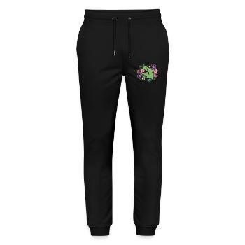 Klavierspieler Pianist - Stanley/Stella Unisex Bio Jogginghose Mover  - Schwarz - Vorne - Marisol (170cm) & Nik (191cm)