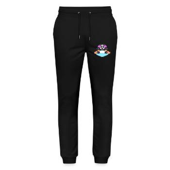 Panda Clouds - Stanley/Stella Mover Unisex Organic Jogging Trousers - black - Front - Marisol (170cm) & Nik (191cm)