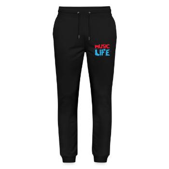 Music life - Stanley/Stella Mover Unisex Organic Jogging Trousers - black - Front - Marisol (170cm) & Nik (191cm)