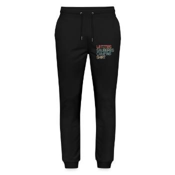 Last Clean Camping Shirt - Funny Sayings - Stanley/Stella Mover Unisex Organic Jogging Trousers - black - Front - Marisol (170cm) & Nik (191cm)