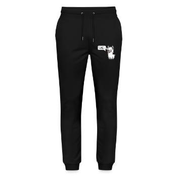 Bleibt Stabil! So wie das kleine Lama - Stanley/Stella Unisex Bio Jogginghose Mover  - Schwarz - Vorne - Marisol (170cm) & Nik (191cm)