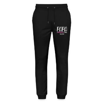 Dad 2027 loading heart loading bar - Stanley/Stella Mover Unisex Organic Jogging Trousers - black - Front - Marisol (170cm) & Nik (191cm)