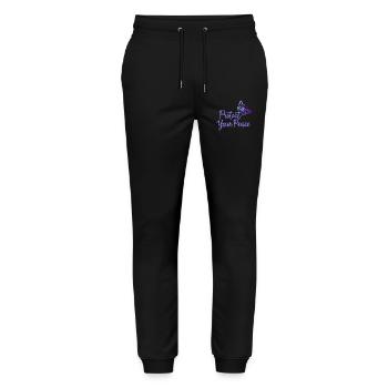 Protect Your Peace Schmetterling Innere Ruhe - Stanley/Stella Unisex Bio Jogginghose Mover  - Schwarz - Vorne - Marisol (170cm) & Nik (191cm)