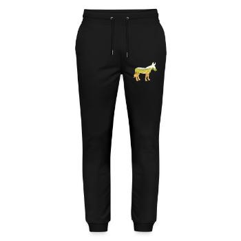 Donkey Village Farmer - Stanley/Stella Mover Unisex Organic Jogging Trousers - black - Front - Marisol (170cm) & Nik (191cm)