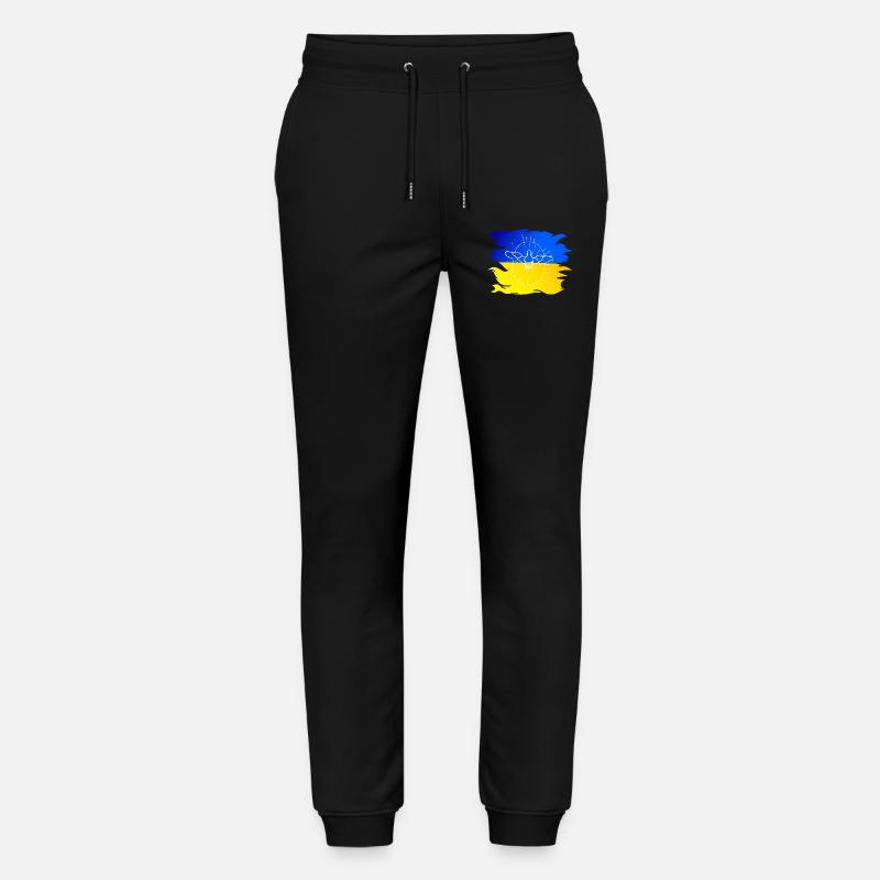 Ukraine Flagge mit Friedenstaube - Stanley/Stella Unisex Bio Jogginghose Mover - Schwarz