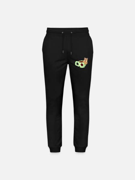 Bear cup of coffee - Stanley/Stella Mover Unisex Organic Jogging Trousers - black