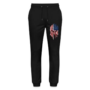 usa - Stanley/Stella Unisex Bio Jogginghose Mover  - Schwarz - Vorne - Marisol (170cm) & Nik (191cm)