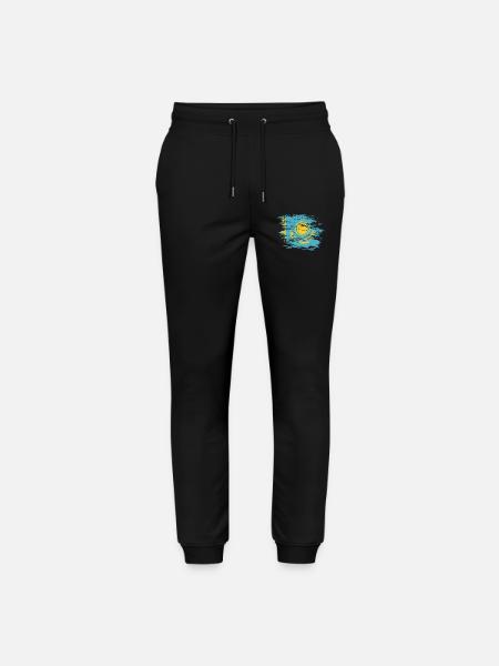 Drapeau du Kazakhstan utilisé - Pantalon de jogging bio MOVER Stanley/Stella unisexe - noir