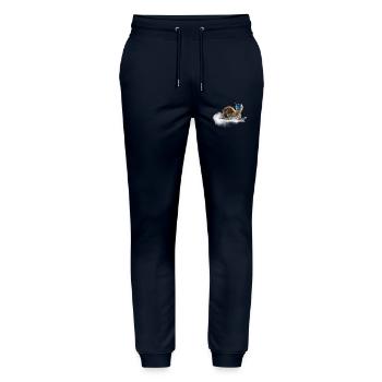Cooler als die anderen, die Snowboard-Schnecke. - Stanley/Stella Unisex Bio Jogginghose Mover  - Navy - Vorne - Marisol (170cm) & Nik (191cm)