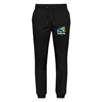 Passion – Conception de ballons de football pour de vrais footballeurs - Pantalon de jogging bio MOVER Stanley/Stella unisexe - noir - Devant - Marisol (170cm) & Nik (191cm)