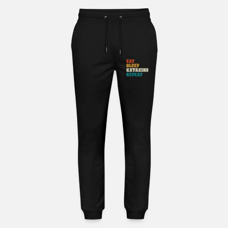 Eat Sleep Kayaking Repeat - Stanley/Stella Mover Unisex Organic Jogging Trousers - black