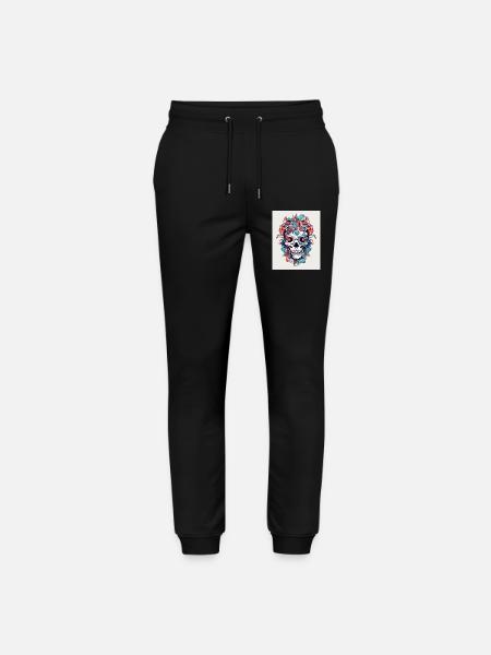 farbenfroher Knochen - Stanley/Stella Unisex Bio Jogginghose Mover - Schwarz