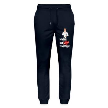 Ich bin der Trauzeuge - Stanley/Stella Unisex Bio Jogginghose Mover  - Navy - Vorne - Marisol (170cm) & Nik (191cm)
