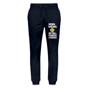 Mama Hero Softball Coach Legende Lustige Softball Mama - Stanley/Stella Unisex Bio Jogginghose Mover  - Navy - Vorne - Marisol (170cm) & Nik (191cm)