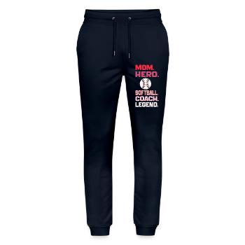 Mama Hero Softball Coach Legende Lustige Softball Mama - Stanley/Stella Unisex Bio Jogginghose Mover  - Navy - Vorne - Marisol (170cm) & Nik (191cm)