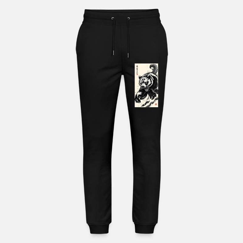 Bear Attack - Stanley/Stella Unisex Bio Jogginghose Mover  - Schwarz