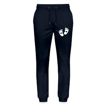 Baby Heart Pregnant Parents Baby Feet Cute - Stanley/Stella Mover Unisex Organic Jogging Trousers - navy - Front - Marisol (170cm) & Nik (191cm)