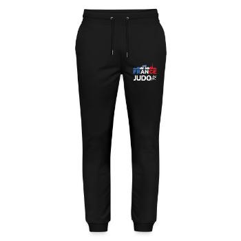 France Urban Judo - Stanley/Stella Mover Unisex Organic Jogging Trousers - black - Front - Marisol (170cm) & Nik (191cm)