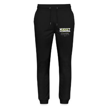 Mindset Disziplin – Pursuit of Growth Streetwear - Stanley/Stella Unisex Bio Jogginghose Mover  - Schwarz - Vorne - Marisol (170cm) & Nik (191cm)
