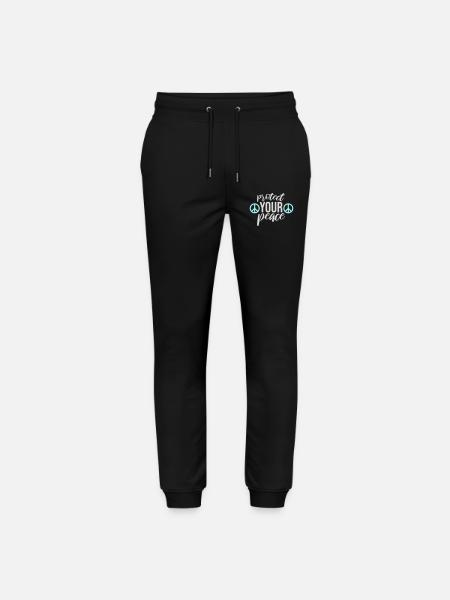 Protect Your Peace Mental Health Mindfulness - Stanley/Stella Mover Unisex Organic Jogging Trousers - black