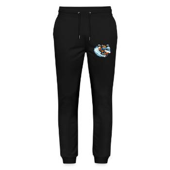 Lustiger Ski Fuchs – Comic Wintermotiv - Stanley/Stella Unisex Bio Jogginghose Mover  - Schwarz - Vorne - Marisol (170cm) & Nik (191cm)