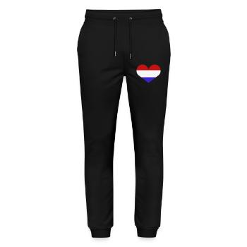 Netherlands heart flag - Stanley/Stella Mover Unisex Organic Jogging Trousers - black - Front - Marisol (170cm) & Nik (191cm)