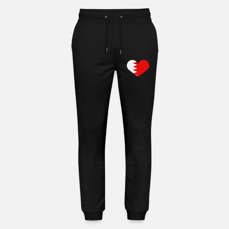Herz der Bahrain-Flagge - Stanley/Stella Unisex Bio Jogginghose Mover  - Schwarz