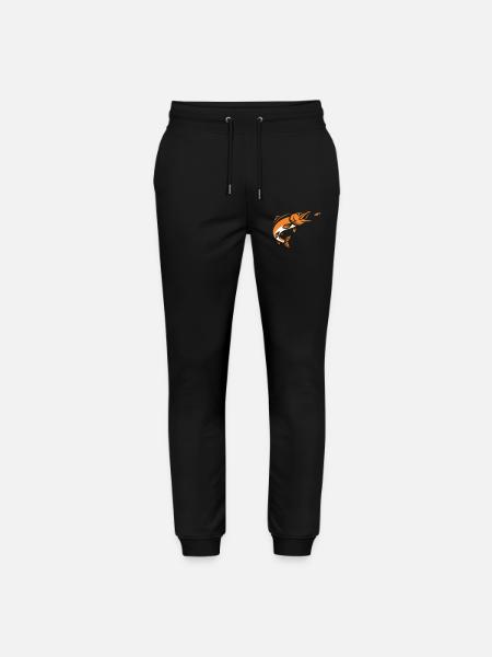 Hecht Raubfisch Sprung Silhouette - Stanley/Stella Unisex Bio Jogginghose Mover  - Schwarz