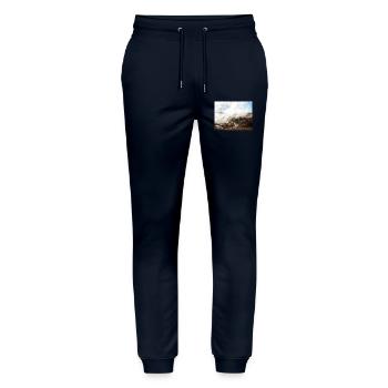 Wunderschöne, neblige Landschaft - Stanley/Stella Unisex Bio Jogginghose Mover  - Navy - Vorne - Marisol (170cm) & Nik (191cm)