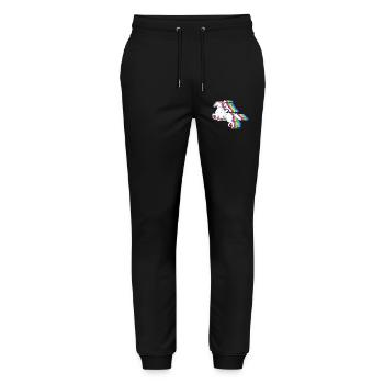Pferderennen - Stanley/Stella Unisex Bio Jogginghose Mover  - Schwarz - Vorne - Marisol (170cm) & Nik (191cm)