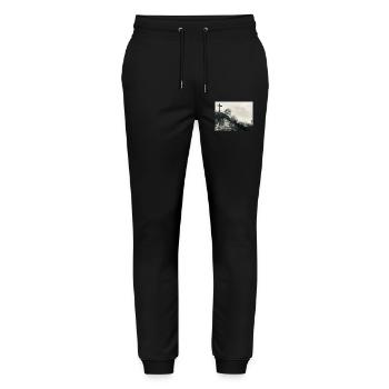 Stone Hill with Cross - Stanley/Stella Mover Unisex Organic Jogging Trousers - black - Front - Marisol (170cm) & Nik (191cm)