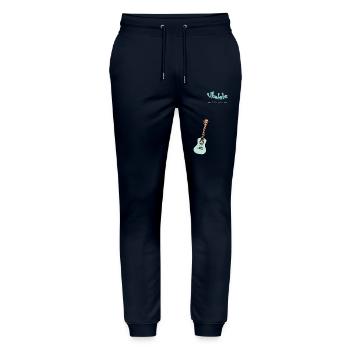 Ukulele - music for everyone - Stanley/Stella Mover Unisex Organic Jogging Trousers - navy - Front - Marisol (170cm) & Nik (191cm)