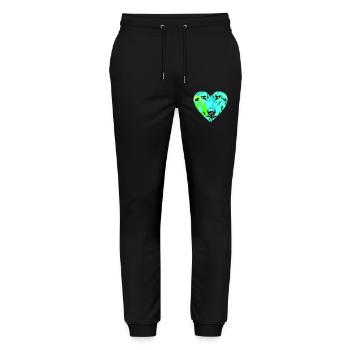 Herz Wolf leicht 3 D Art - Stanley/Stella Unisex Bio Jogginghose Mover  - Schwarz - Vorne - Marisol (170cm) & Nik (191cm)