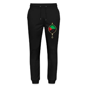 MARTINIQUE | FLAG | URBAN SYNTHETICS - Stanley/Stella Mover Unisex Organic Jogging Trousers - black - Front - Marisol (170cm) & Nik (191cm)